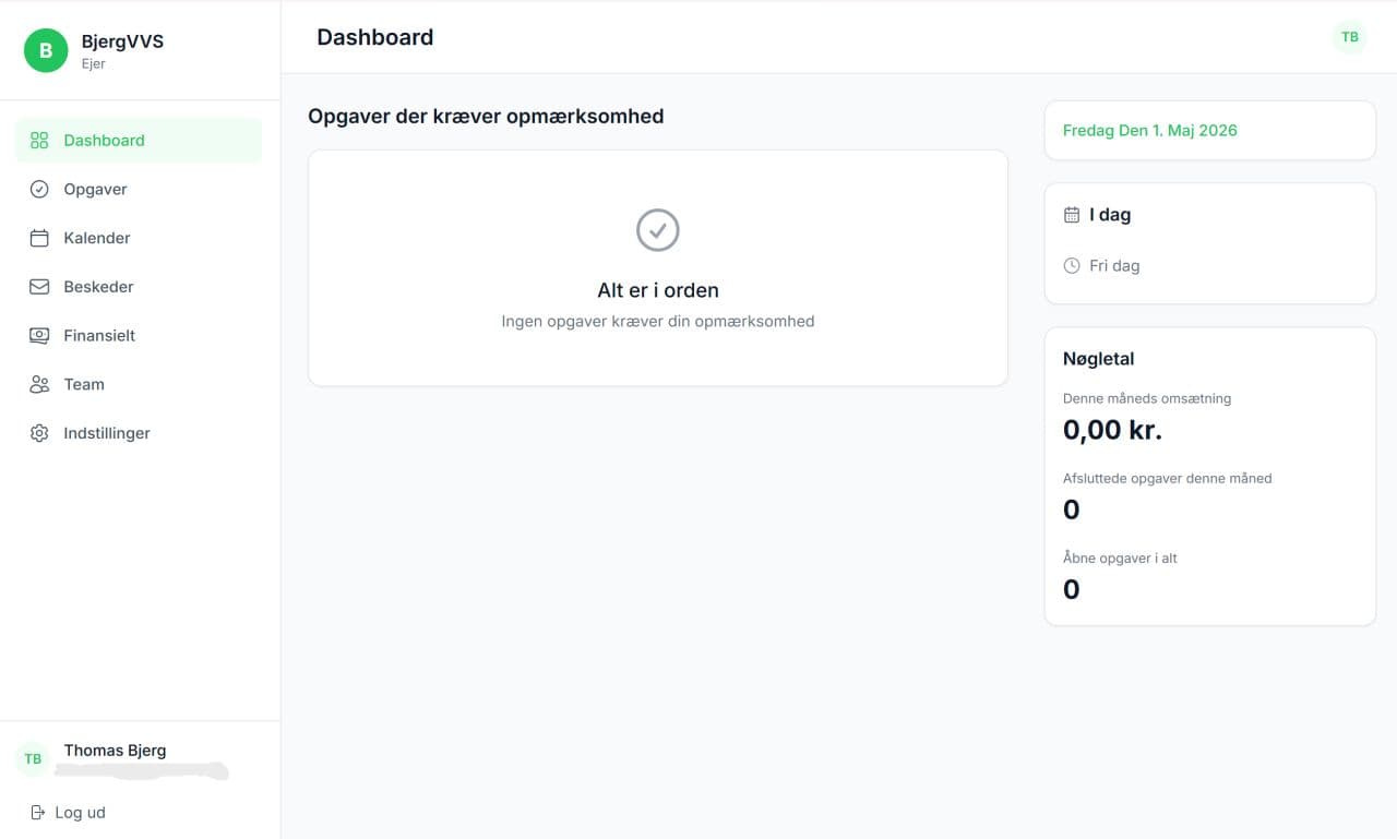 Fikset Pro dashboard
